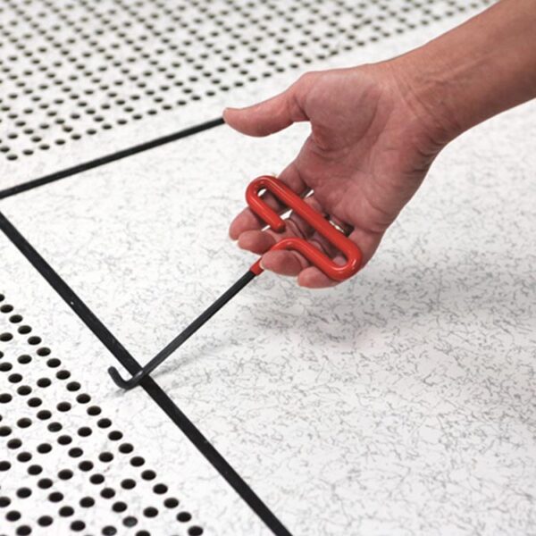 Perforated raised floor tile lifter