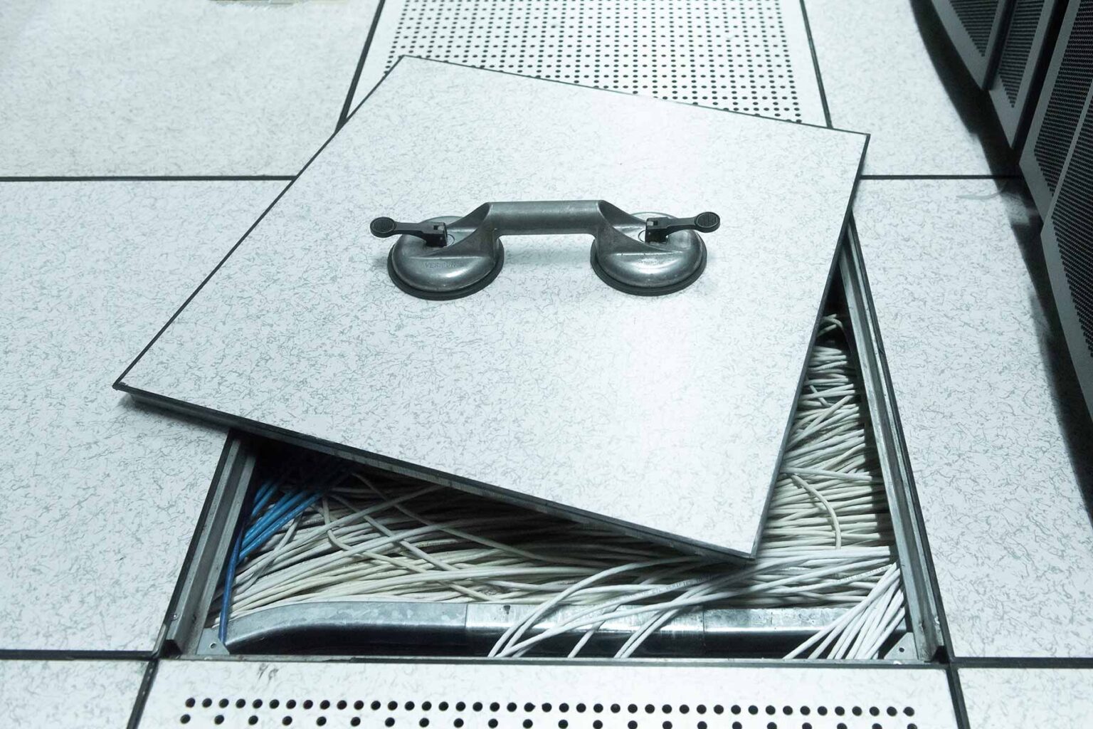 View of What is a used or refurbished raised floor panel?