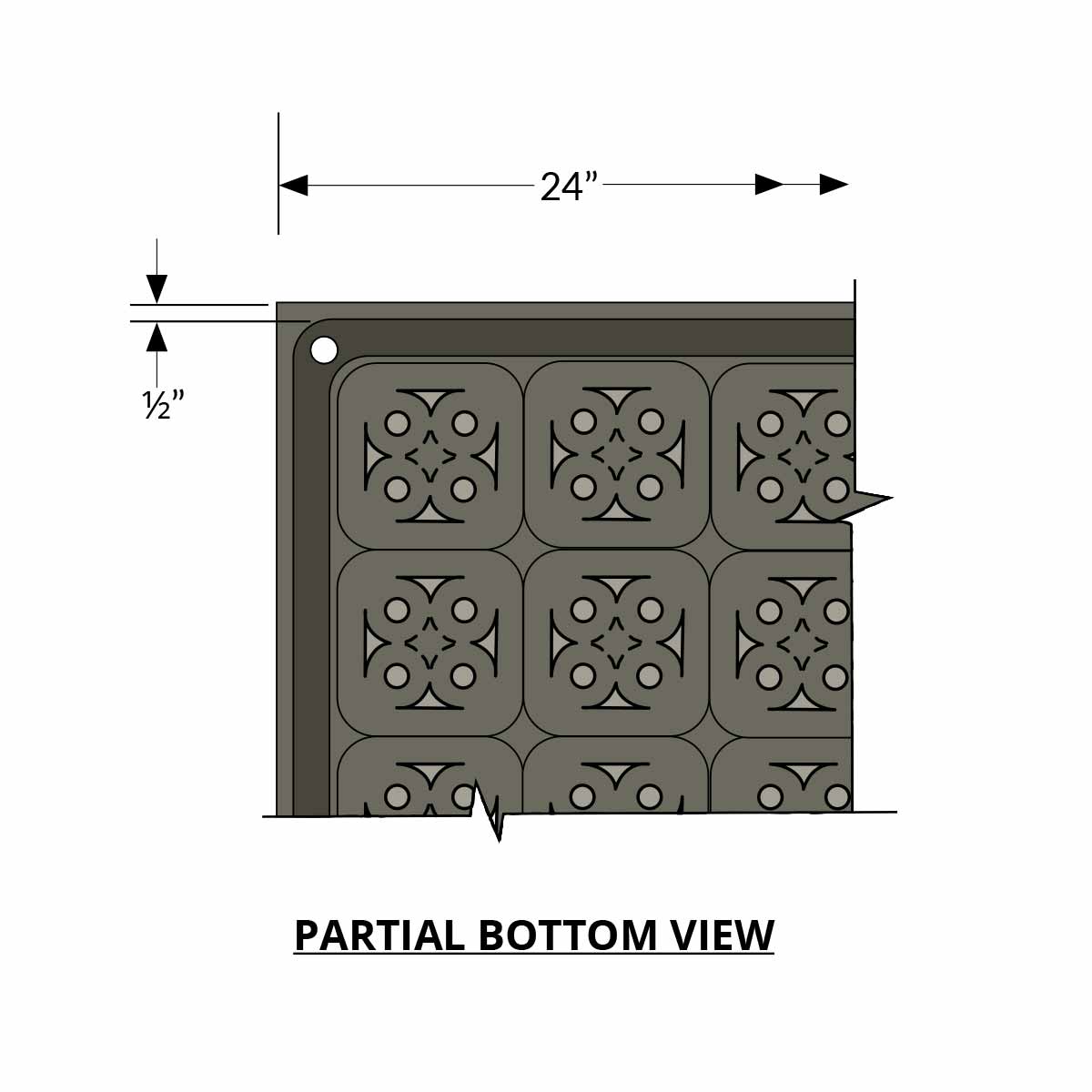 FS200 Concrete Raised Floor Panel Bottom View