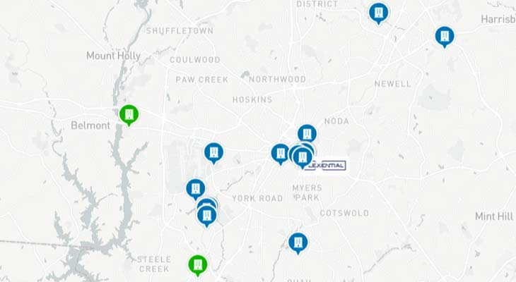 Catawba County Charlotte North Carolina Corridor Data Center Map